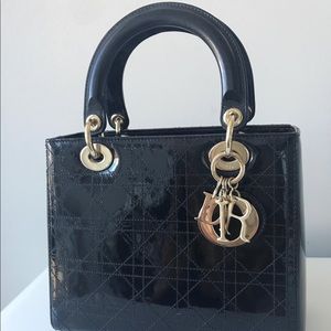 Dior Lady Dior Tote Lambskin Black